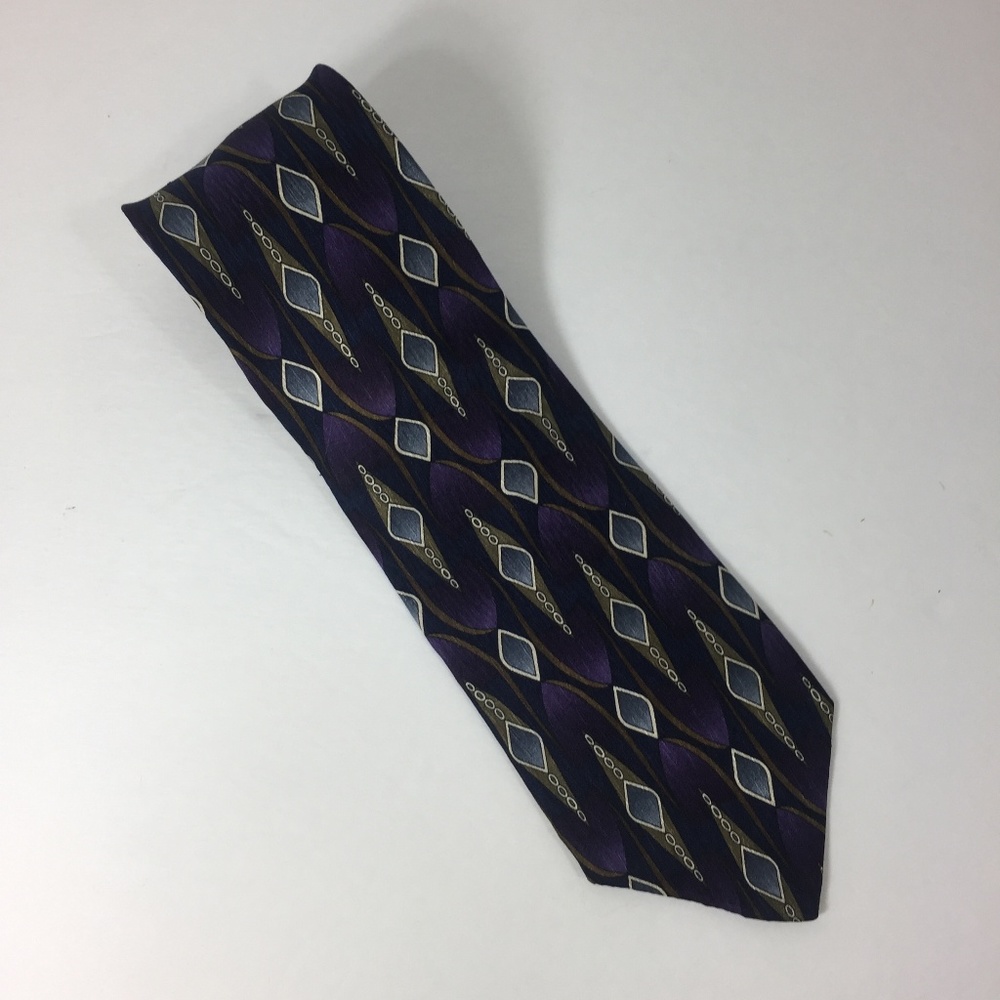 Christopher Reeve Geometric Silk Necktie 56"L
